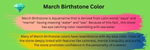 march birthstone color